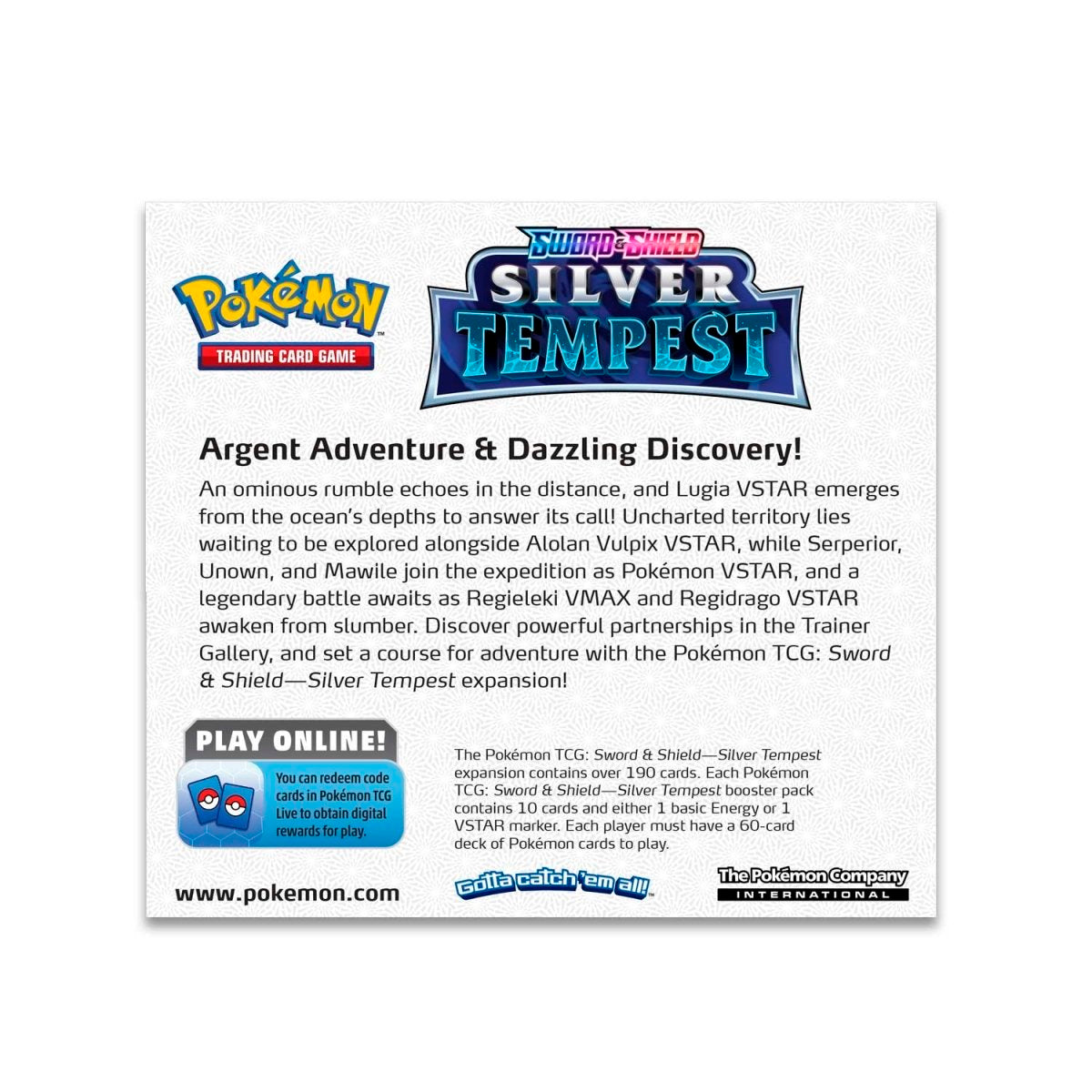 Pokémon Sword & Shield-Silver Tempest Booster Display Box (36 Packs)