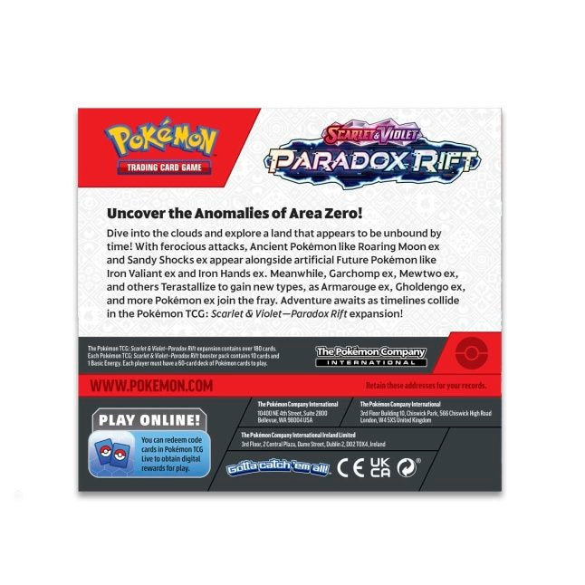 Pokémon Scarlet & Violet-Paradox Rift Booster Display Box (36 Packs)