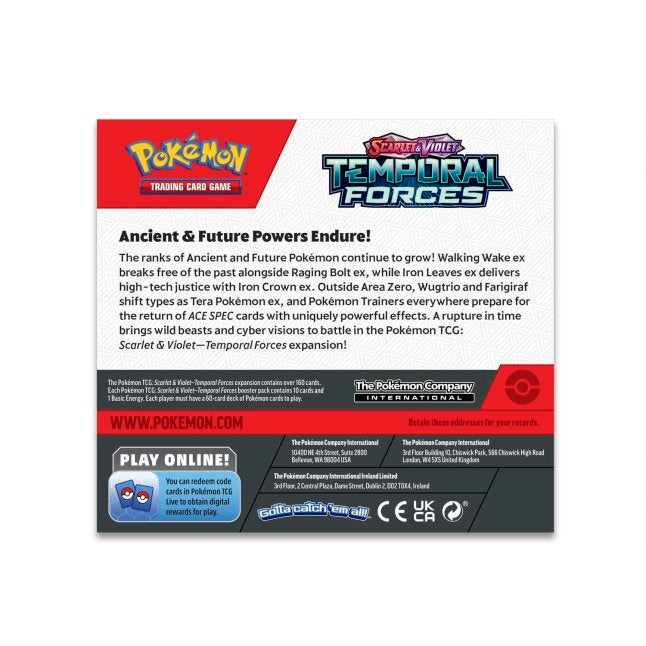 Pokémon Scarlet & Violet-Temporal Forces Booster Display Box (36 Packs)